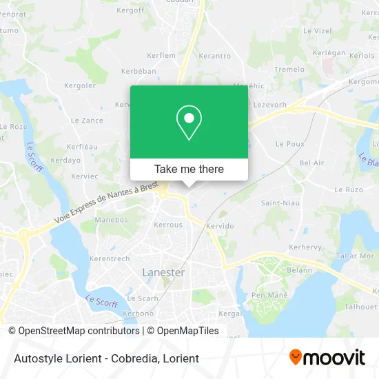 Autostyle Lorient - Cobredia map