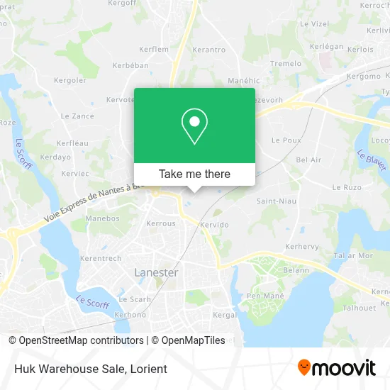 Huk Warehouse Sale map