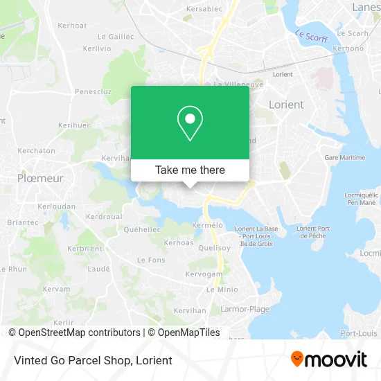Vinted Go Parcel Shop map