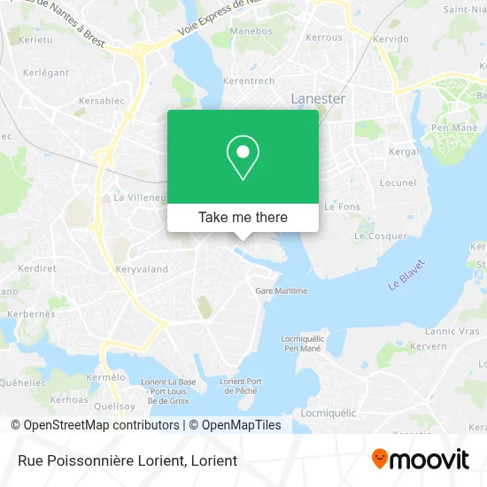 Rue Poissonnière Lorient map
