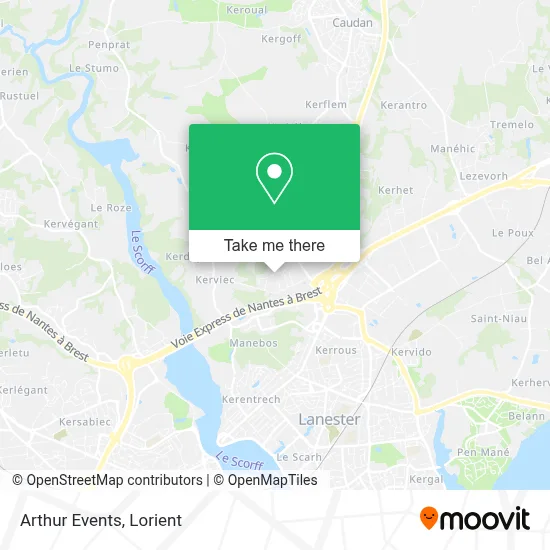 Mapa Arthur Events