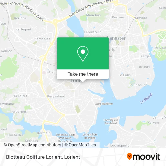 Biotteau Coiffure Lorient map