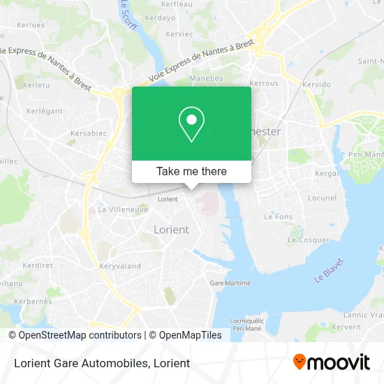 Lorient Gare Automobiles map