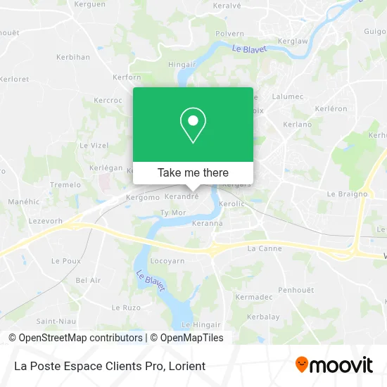 La Poste Espace Clients Pro map