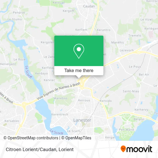 Citroen Lorient/Caudan map