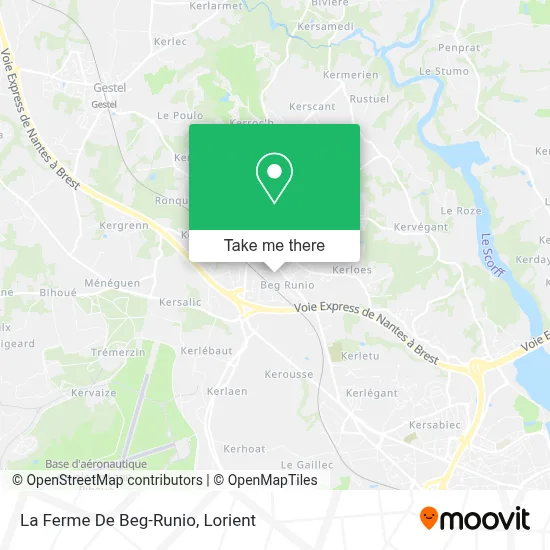 La Ferme De Beg-Runio map