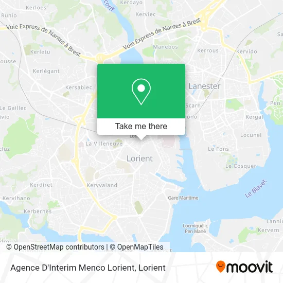 Agence D'Interim Menco Lorient map
