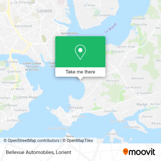 Bellevue Automobiles map