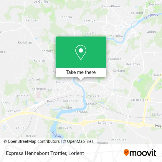 Express Hennebont Trottier map