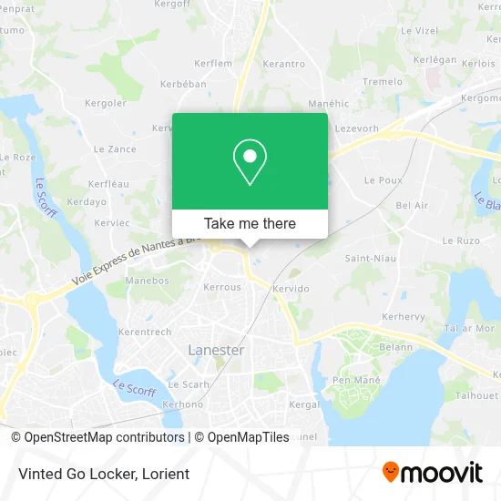 Vinted Go Locker map