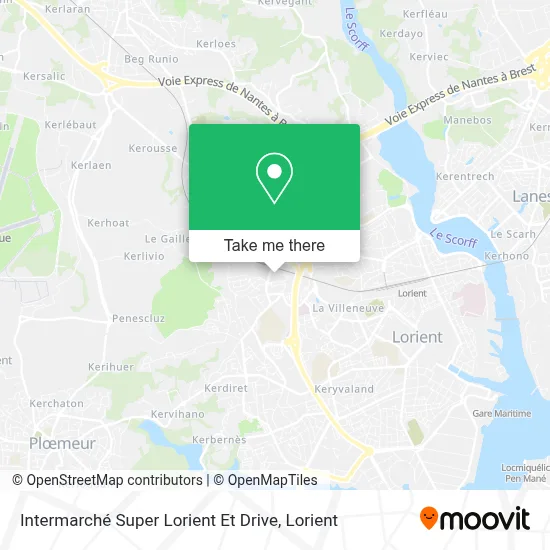 Intermarché Super Lorient Et Drive map