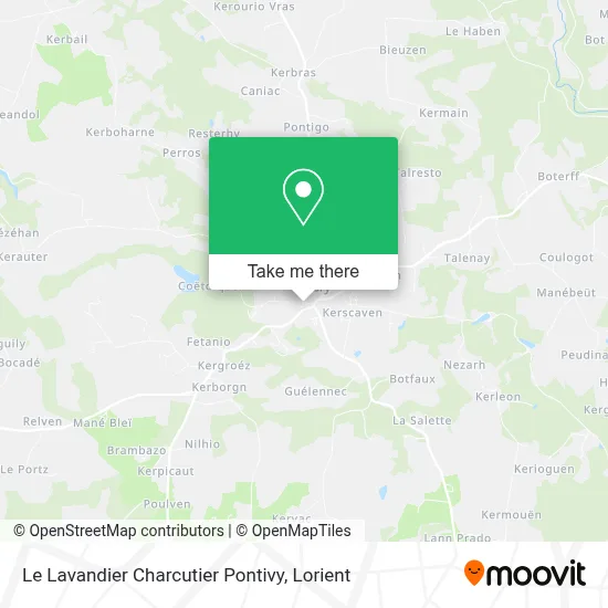 Le Lavandier Charcutier Pontivy map