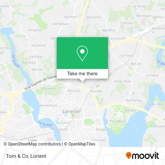 Tom & Co map