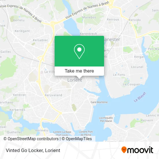 Vinted Go Locker map