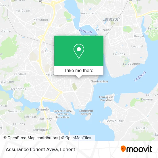 Assurance Lorient Aviva map