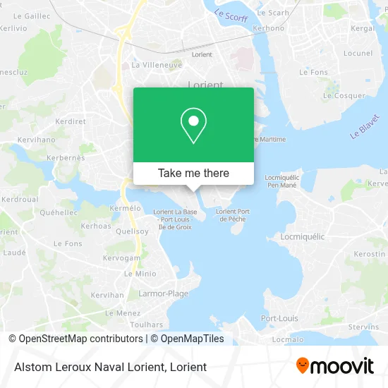 Alstom Leroux Naval Lorient map
