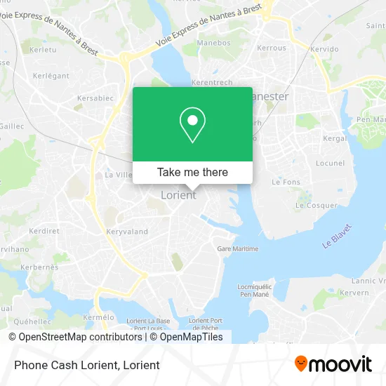 Phone Cash Lorient map