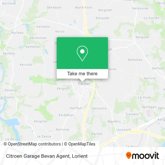 Citroen Garage Bevan Agent map