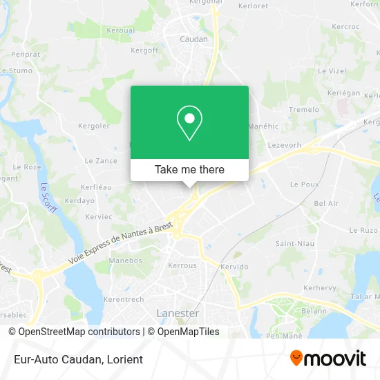 Eur-Auto Caudan map