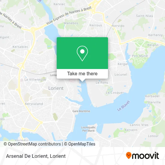 Arsenal De Lorient map