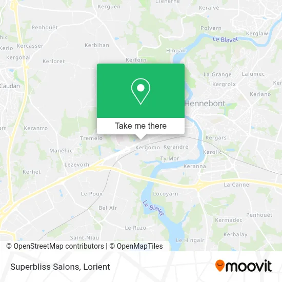 Superbliss Salons map