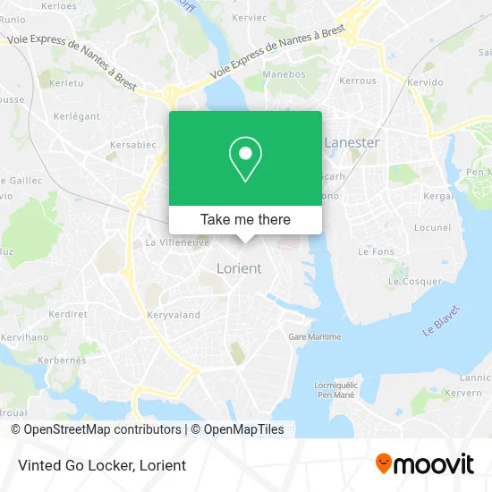 Vinted Go Locker map