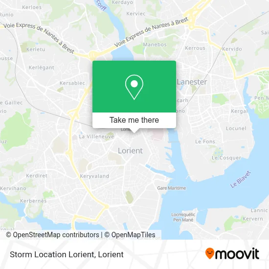 Storm Location Lorient map