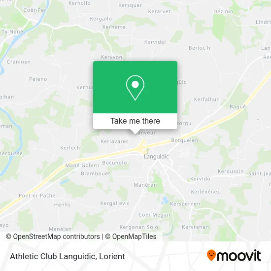 Athletic Club Languidic map