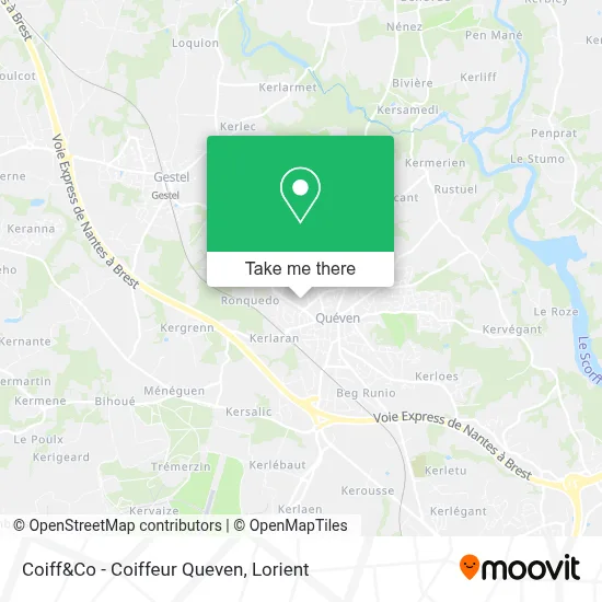 Coiff&Co - Coiffeur Queven map