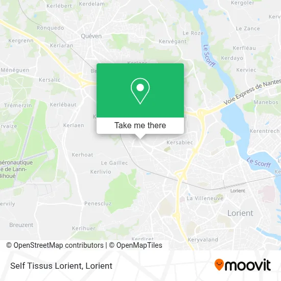 Self Tissus Lorient map