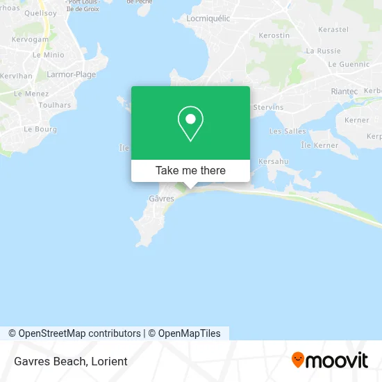 Gavres Beach map