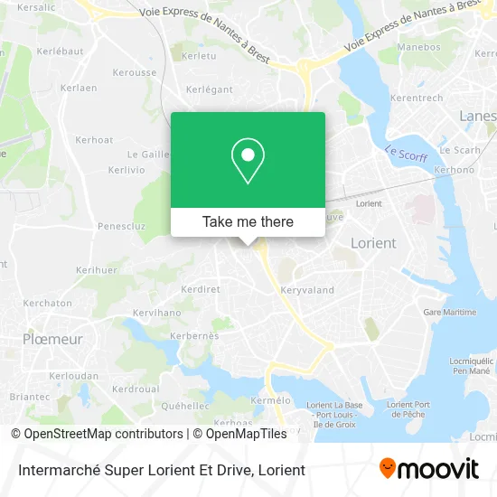 Intermarché Super Lorient Et Drive map
