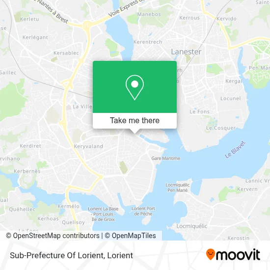 Sub-Prefecture Of Lorient map