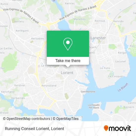 Running Conseil Lorient map