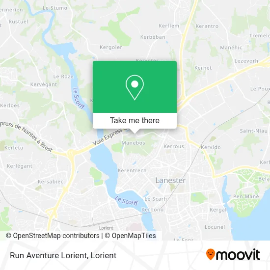 Run Aventure Lorient map