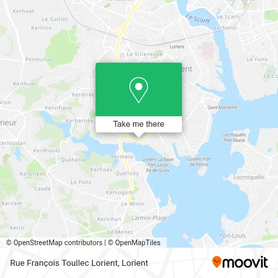 Rue François Toullec Lorient map