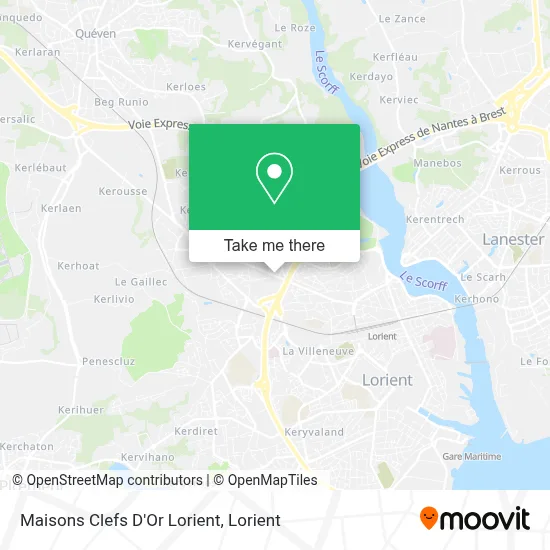 Maisons Clefs D'Or Lorient map