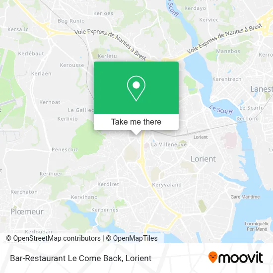 Bar-Restaurant Le Come Back map