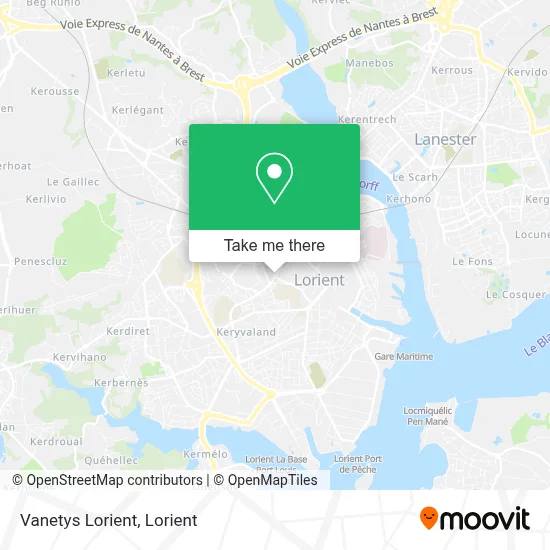 Vanetys Lorient map