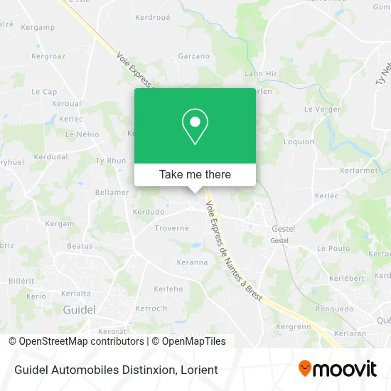 Guidel Automobiles Distinxion map