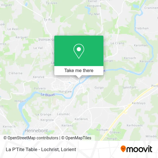 La P'Tite Table - Lochrist map