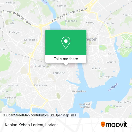 Kaplan Kebab Lorient map