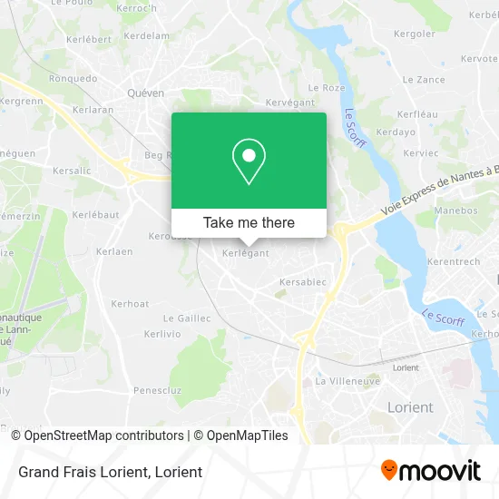 Grand Frais Lorient map