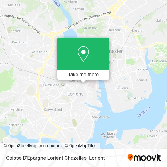 Caisse D'Epargne Lorient Chazelles map
