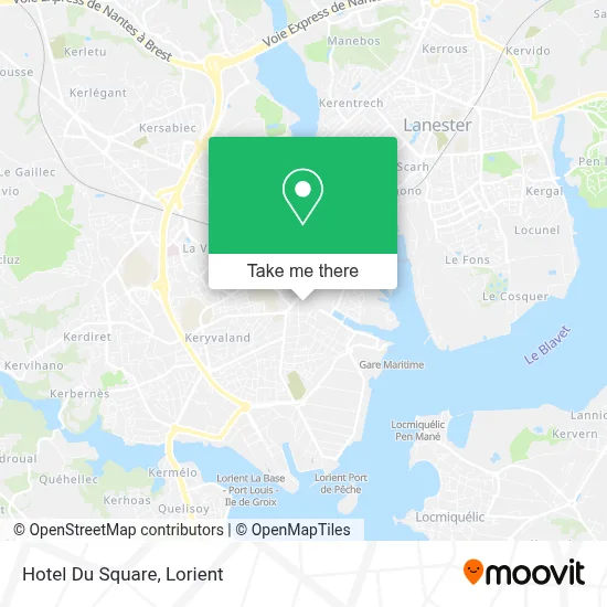Hotel Du Square map