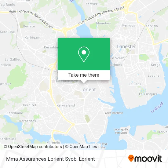 Mma Assurances Lorient Svob map