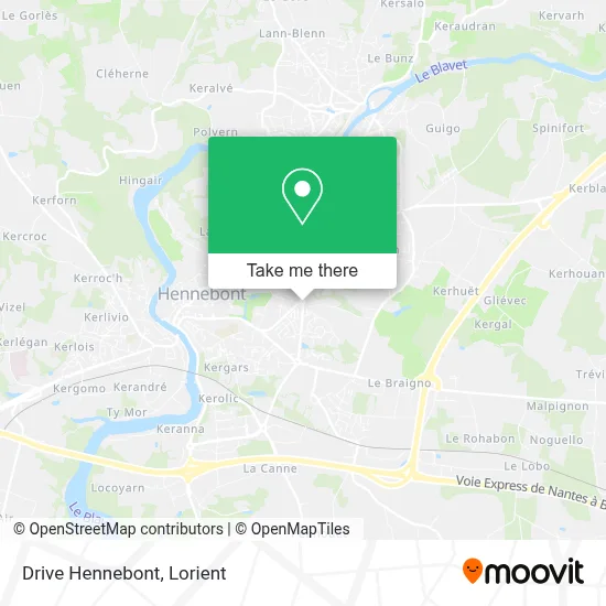Drive Hennebont map