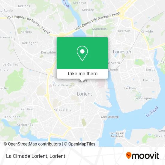 La Cimade Lorient map