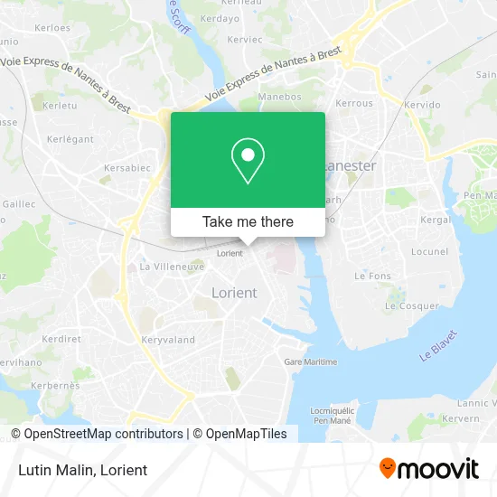 Lutin Malin map