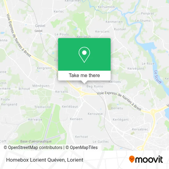 Homebox Lorient Quéven map